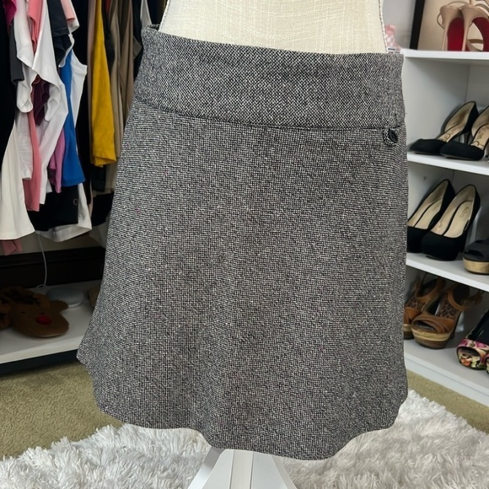 Black and pink, fully lined wool mini skirt, size 4